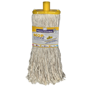 Mop industriale filo ritorto tagliato con bustino giallo