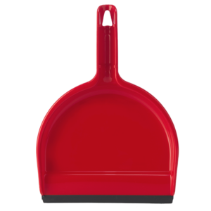 Dustpan with rubber