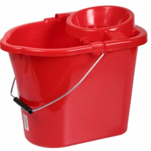 Mox 14l oval bucket with wringer - red