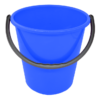 Secchio rotondo con manico in plastica l 10 Blu